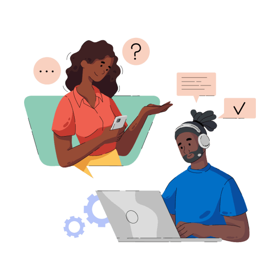 Ilustración afro desarrollo software